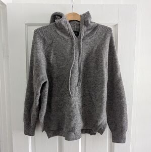 Hooded Knit Grey Sweater